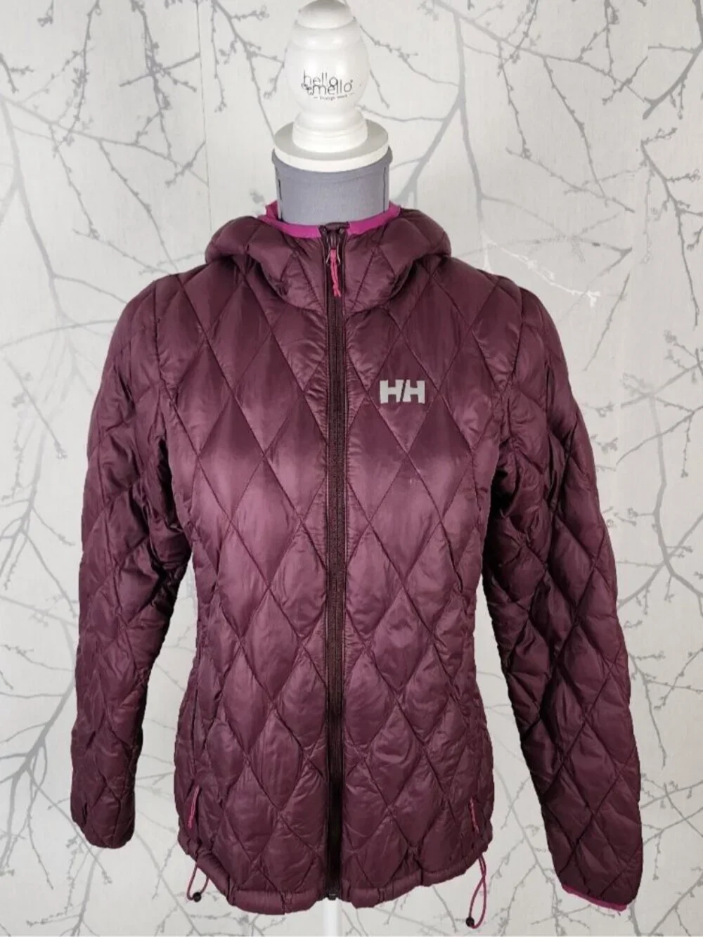 Helly Hansen Purple Synthetic Fill Full Zip Hooded Quilted Puffer
